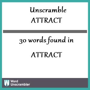 attract word scramble
